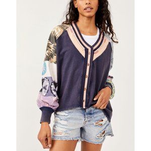 NWT Free People Marley Tee / Navy Combo